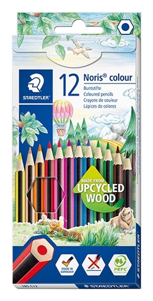 Staedtler Farbstift Noris Upcycled Holzsortiert (12)